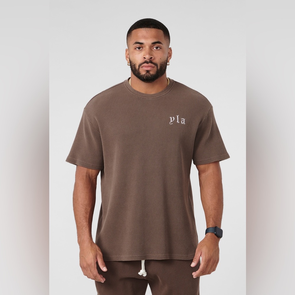 YoungLA Thermal Oversized Shirt Chocolate - Picture 2 of 15